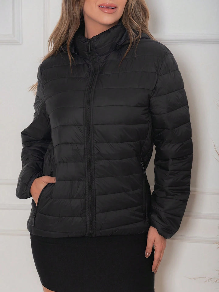 Bobojaco Women'S Basic Black Waterproof Puffer Jacket