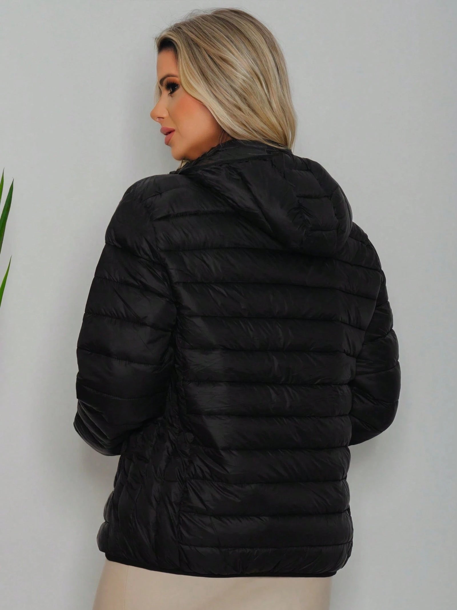 Bobojaco Women'S Basic Black Waterproof Puffer Jacket
